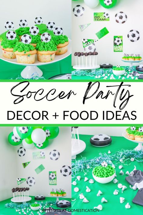 Soccer Party Food, Soccer Birthday Party Ideas, Soccer Party Decorations, Soccer Theme Parties, Soccer Birthday Party, Soccer Decor, Party On A Budget, Soccer Birthday Parties, Soccer Star