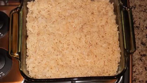 Alton Brown's Baked Brown Rice Recipe - Food.com Brown Rice Dishes, Baked Brown Rice, Rice Bake Recipes, Brown Rice Recipe, Brown Recipe, Baked Rice, Brown Rice Recipes, Alton Brown, Brown Rice Casserole