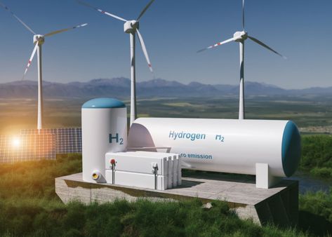 Hydrogen renewable energy production Hydrogen Production, Wind Turbines, Solar Panels For Home, Energy Projects, Wind Energy, Cooktops, Energy Technology, Sustainable Energy, Energy Storage