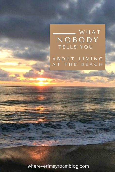 My list of what nobody tells you about living at the beach, and what you need to know and think about. #beach #beachlife #florida #verobeach Living By The Beach, Living At The Beach, Florida Holiday, Quiet Beach, Dating World, Ins And Outs, Beach Lifestyle, Happy Travels, Vero Beach