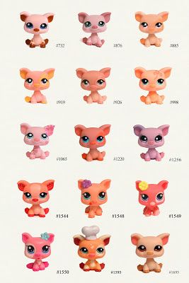 Nicole`s LPS blog - Littlest Pet Shop: Pets: Pig Lps Cat Numbers, Littlest Pet Shop 2000s, Lps Shorthair Cat Numbers, Lps Dachshund, Lps For Sale, Littlest Pet Shop Figures, White Pig, Littlest Pet Shop A World Of Our Own, Doll House Pets