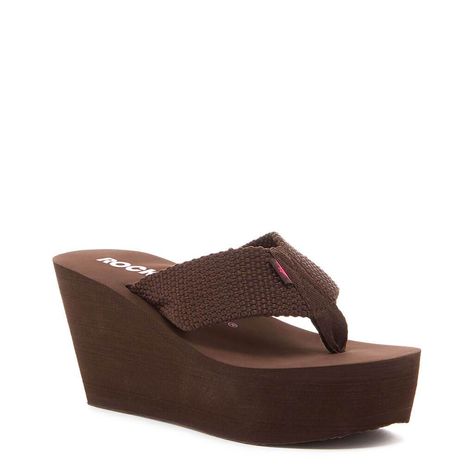 Chunky Flip Flops, Rocket Dogs, Rocket Dog Shoes, Women's Flip Flops, Platform Flip Flops, Shoe Wishlist, Wedge Flip Flops, Brown Wedges, Front Runner