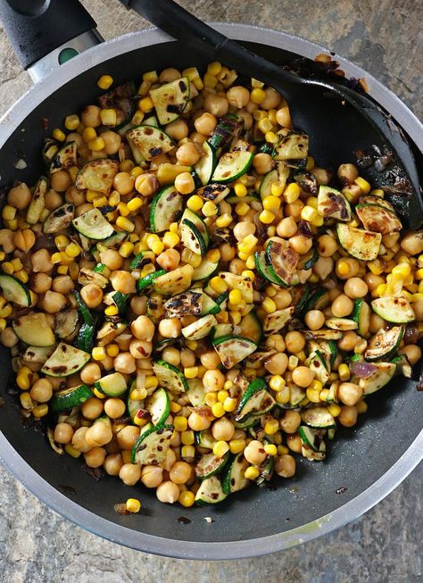 Charred Zucchini Salad Charred Zucchini, Zucchini Chickpea, Legume Recipes, Lighter Meals, February Recipes, Salad Spinach, Alpha Gal, Carmelized Onions, Chickpea Salad Recipes