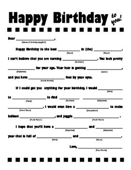 Birthday Madlibs: Use Parts of Speech and Celebrate with Friends! Funny Christmas Poems, Patty Cake, Lake Ideas, Kids Puzzles, Family Quotes Funny, Thanksgiving Coloring, Funny Animals With Captions, Gifts For Parents, Donut Birthday