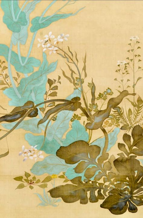 Sakai Hoitsu, Vietnam Art, Fabric Wall Art, Japon Illustration, Fall Foliage, Fabric Art, Asian Art, Chinoiserie, Flower Prints