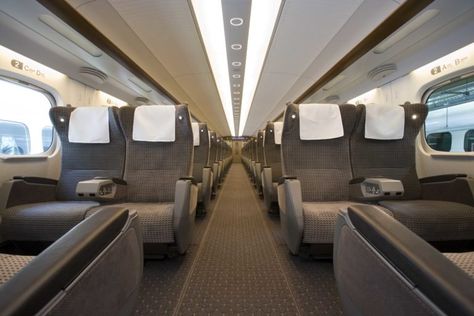 First Class Train, Train Seat, First Class Airline, Train Projects, Via Rail, Airline Seats, Bus Interior, High Speed Rail, Bullet Train