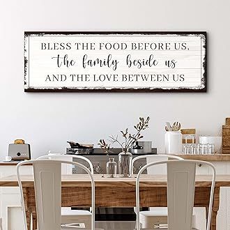 Bless The Food Before Us, Inspirational Scripture Quotes, Bible Verse Wall Decor, Bible Verse Signs, Bless The Food, Family Wall Decor, Christian Decor, Inspirational Scripture, Family Wall