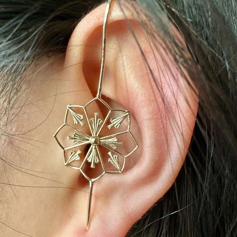 This week we have something a little more experimental, a 14k yellow gold over-ear earring! Design inspired by a floral motif photographed… | Instagram Custom Gold Jewelry, Plants Growing, Platinum Earrings, Jewelry Design Inspiration, Ear Earrings, Custom Earrings, Elegant Necklaces, On Vacation, Jewelry Designs