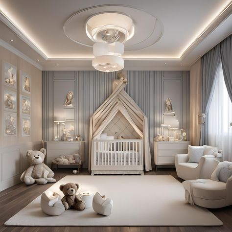 Luxury Baby Boy Nursery, Nursery Room Ideas Boy, Luxury Nursery Room, Boy Nursery Room, Blue Baby Room, Luxury Baby Nursery, Modern Boy Nursery, Luxury Baby Room, Luxury Nursery