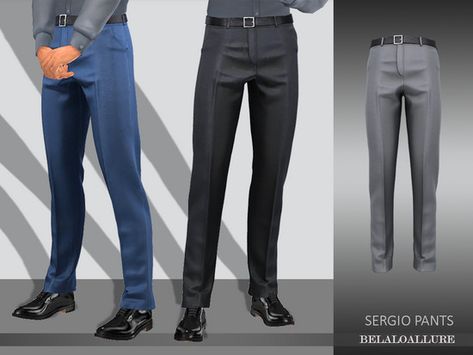 Sleek belted pants for your male sims , enjoy  Found in TSR Category 'Sims 4 Male Everyday' Sims 4 Cc Male Trousers, Alpha Sims, Mods Sims 4, Sims 4 Men Clothing, Ts4 Mods, Sims 4 Male Clothes, Sims 4 Tsr, Sims Clothes, Cc Clothes