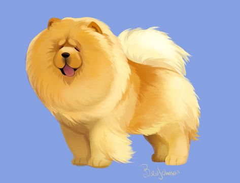 DOGgust 2019 on Behance Chow Chow Drawing, Bev Johnson, Dog Design Art, Character Design Illustration, Chow Chow Dogs, Drawing Dog, So Silly, Canine Art, Clip Studio Paint