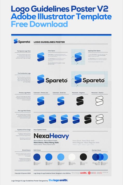 Happy to make another one of my Logo Guideline Posters available as a Free Template Download (Adobe Illustrator), for any designer who might find it useful.  This particular format for the logo guidelines poster is based off an earlier logo and band identity project I’ve recently finished for SuperblyCo: Logo Guidelines Template, Logo Presentation Template, Logo Guidelines Design, Logo Guide, Corporate Typography, Logo Design Presentation, Logo Guidelines, Teaching Graphic Design, Branding Identity Inspiration