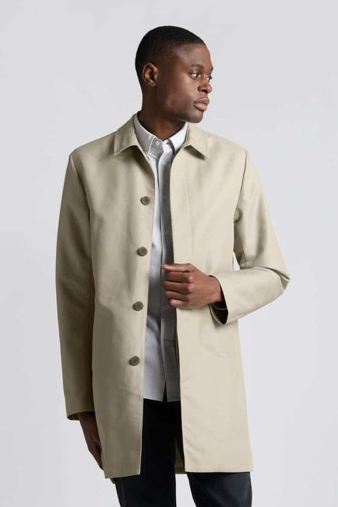 Car Coat vs. Peacoat: Everything You Need To Know Mens Dress Coats, Chesterfield Coat, Types Of Jackets, Classic Coats, Car Coat, Coat Design, Field Jacket, Oxford Shirt, Cotton Twill