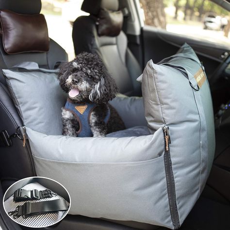 QUEENS NOSE Pet Dog Car Seat - Dog Booster Seat with Front and Back High Safety Pillows For Small and Medium Dogs up to 30 lbs - Travel Dog Bed With Handles - Water Resistant, 2 Leashes and Belts >>> Learn more by visiting the image link. (This is an affiliate link) Car Dog Bed, Pet Booster Seat, Old Pug, Class Pet, Travel Dog, Dog Seat Covers, Dog Car Seat, Dog Seat, Dog Car Seat Cover