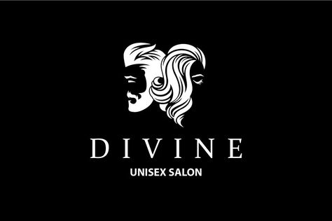 Unisex Salon Logo, Unisex Hair Salon, Hair Salon Logo, Hair Salon Logos, Holiday Flyer Design, Hair Logo, Bakery Logo, Holiday Flyer, Abstract Logo