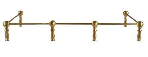 Vintage Shelf Rail: customize to your needs– Paxton Hardware ltd Brass Shelf Rail, Paxton Hardware, Shelf Rail, Brass Shelf Brackets, Brass Shelf, Bourbon Room, Kitchen Rails, Brass Shelves, Bar Rail