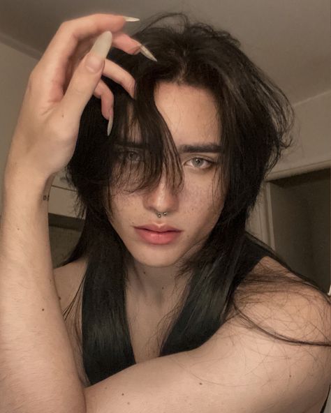 Long Trim, Long Hair Drawing, Black Hair Boy, Hairstyle Long, Mohawk Hairstyles, Boys Long Hairstyles, Fantasy Hair, Poses References, Fluffy Hair