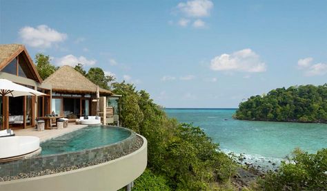 look out over the ocean- song saa cambodia Song Saa Private Island, Private Island Resort, Romantic Resorts, Best All Inclusive Resorts, Water Villa, Eco Hotel, Luxury Train, Resort Design, Private Island