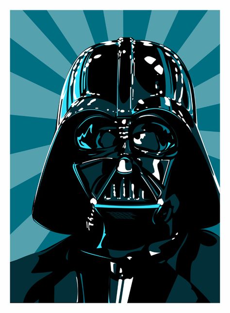 Darth Vader Illustration, Star Wars Pop Art, Star Wars Canvas Art, Darth Vader Art, Darth Vader Poster, Star Wars Painting, Power Pop, Star Wars Drawings, Vader Star Wars