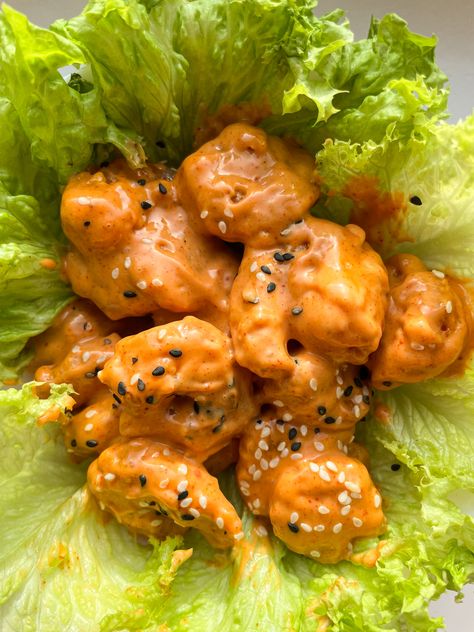 PF CHANG'S COPYCAT DYNAMITE SHRIMPS - Bakeanna recipes Pf Changs Copycat, Dynamite Shrimp, Japanese Appetizers, Pf Chang, Burger Cake, Mayo Dressing, Pf Changs, Spicy Mayo, Lemon Pasta