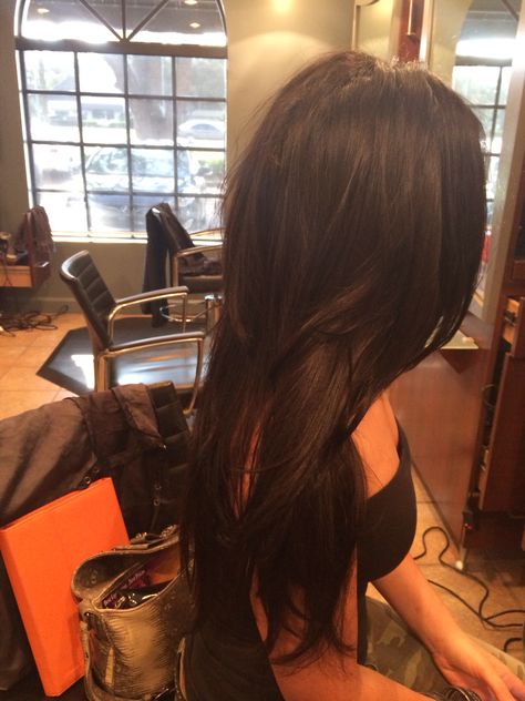 GORGEOUS dark chocolate hair color!! Who says you need to be lighter in spring? Call Mystic Hair in Tampa- 813.264.2215 Ask for Cortney!! Dark Chocolate Hair Color, Dark Chocolate Hair, Cinnamon Hair, Haircut 2024, Chocolate Hair, Long Dark Hair, Haircuts Straight Hair, Hair Inspo Color, Hair Envy