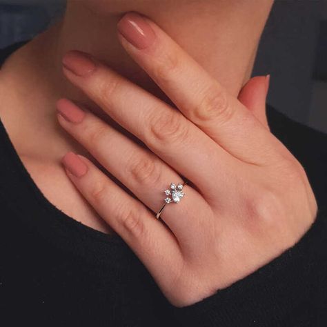 Affordable Diamond Rings, Ring Cat, Heart Gem, Paw Ring, Clover Ring, Horoscope Necklace, Mini Necklace, Ring Heart, Unique Diamond Rings