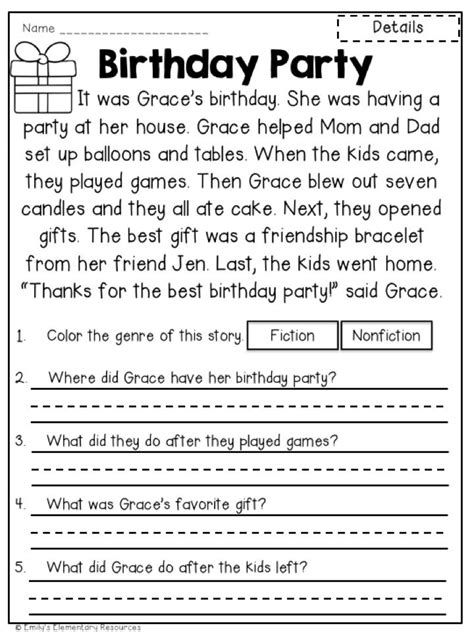 WH Question Worksheets | Reading Comprehension 2nd Grade Reading Comprehension, First Grade Reading Comprehension, Teaching Reading Comprehension, Reading Comprehension Kindergarten, Close Reading Activities, Close Reading Passages, Reading Comprehension Lessons, Worksheet For Kids, Reading Comprehension Skills