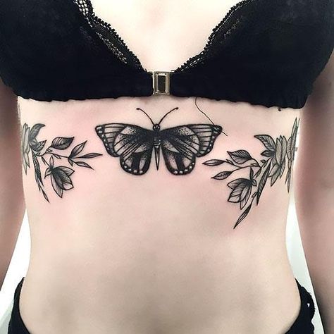 Black girly butterfly on the breast. Color: Black. Tags: Best, Beautiful, Awesome Hand Hart, Butterfly Tattoo Meaning, Butterfly Tattoos For Women, Underboob Tattoo, Best Tattoos For Women, 4 Tattoo, Moth Tattoo, Geniale Tattoos, Stomach Tattoos