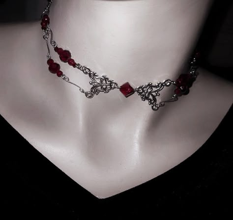 Vampire Necklace, Vampire Jewelry, Prom Accessories, Fairy Jewelry, Goth Jewelry, Prom Jewelry, Handmade Wire Jewelry, Fantasy Jewelry, Gothic Jewelry