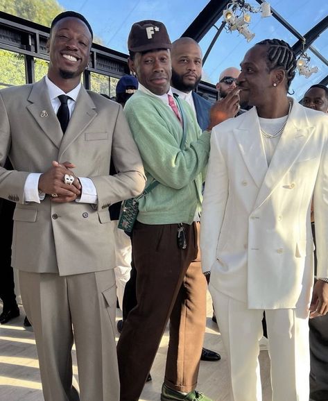 Roc Nation Brunch, Tyler The Creator Outfits, Roc Nation, Pusha T, Shower Outfits, Dapper Dudes, Cool Magazine, T Baby, Street Style Outfits Men