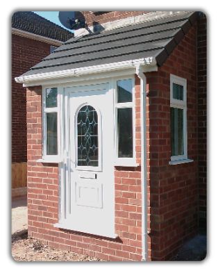 Porch Extension With Toilet, Upvc Porches, Porch Ideas Uk, Porch Extension, Brick Porch, Porch Canopy, Porch Styles, House Front Porch, Building A Porch