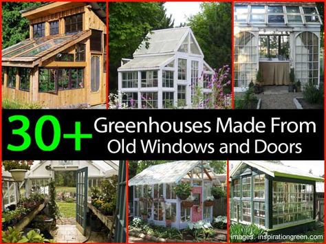 30 greenhouses made from recycled windows & doors. Some are just exquisite. Others, well....not so much. Greenhouse Recycled Windows, Recycled Windows, Salvaged Windows, Window Greenhouse, Greenhouse Design, Plant Watering System, Home Greenhouse, Wooden Greenhouses, Backyard Greenhouse