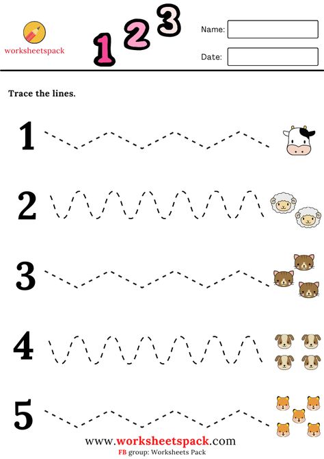 Animal Heads Tracing Lines Worksheets for 3 year olds - worksheetspack Three Year Old Learning Checklist, Worksheets For 3 Yrs Old, 3 Year Old Learning Activity, Daycare Worksheets, Tracing Lines Worksheets, Worksheets For Playgroup, Esl Preschool, Summer Worksheets, Tracing Lines