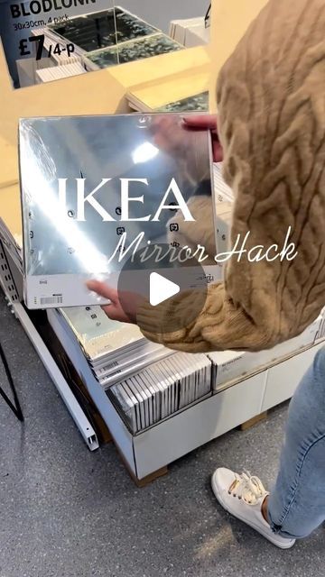 Diy Ikea Mirror Wall, Ikea Mirror Wall, Mirror Over Bed, Ikea Mirrors, Ikea Mirror Hack, Mirror Hack, Minimalism Home, Ikea Mirror, Furniture Design Sketches