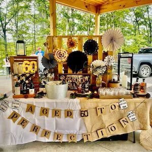 This banner is the perfect addition to your Whiskey birthday party theme. It will look great hanging as a cake table photo back drop or you can also use it outside at your party, it's sure to make an impression on anyone who sees it. Bourbon Birthday Party, Bourbon Birthday, Whiskey Party, Whiskey Birthday, Bbq Birthday Party, Bbq Birthday, Tarpon Springs, 60th Birthday Party, Aged To Perfection