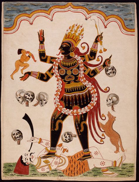 Kali Ma, Kali Goddess, Hindu Deities, Durga Goddess, Hindu Art, India Art, Gods And Goddesses, Indian Art, New Age