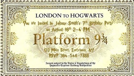 Hogwarts Ticket, Template Tiket, Harry Potter Ticket, Hogwarts Express Ticket, Ticket Template Printable, Harry Potter Letter, Harry Potter Christmas Decorations, Harry Potter Font, Harry Potter 9