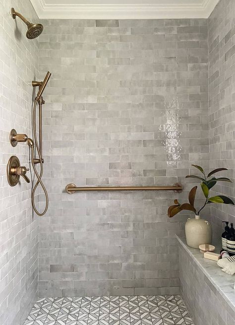 The Best Tile for Bathroom Floors, According to Designers | domino Best Tile For Bathroom, Calcutta Marble Bathroom, Shower Nook, Tile For Bathroom, Calcutta Marble, Neutral Tile, Bathtub Tile, Neutral Bathroom, Bathroom Floors