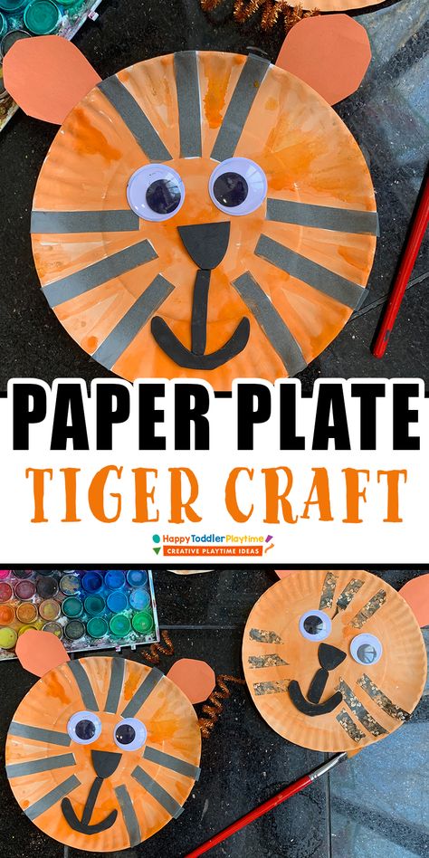 Paper Craft Animals, Jungle Animals Preschool, Tiger Craft, Zoo Animals Preschool, Jungle Animal Crafts, Safari Crafts, Craft Animals, Zoo Preschool, Jungle Animal Art