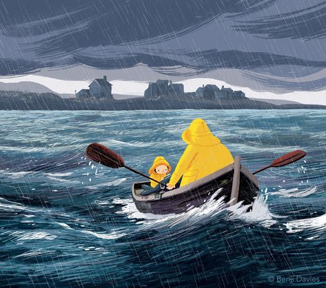 Boat Illustration, Whale Illustration, Sea Storm, Picture Books Illustration, Troubled Times, Christmas Illustration, Single Parenting, Illustration Artists, Childrens Illustrations