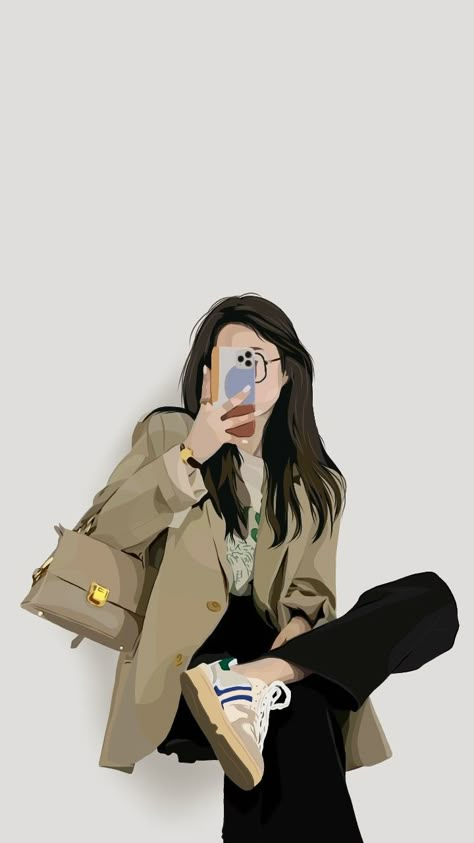 Image Girly, Cute Mobile Wallpapers, Girly Drawings, Stylish Photo Pose, Illustration Art Girl, Cute Simple Wallpapers, Cute Cartoon Pictures, Girly Art Illustrations, Girls Illustration