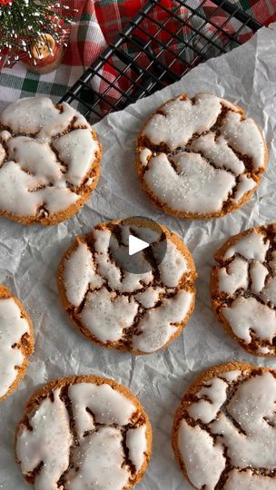 672K views · 42K reactions | ✨These are the best Iced Ginger Molasses Cookies!!

I truly can not get enough of them 🤤 and I’m not the only one, they are about to be your favorite cookie this holiday season❄️🫶🏼!! A crisp sugar coating on the outside, but so soft and chewy on the inside👏🏼. These cookies are packed with warm spices and a deep molasses flavor😋! 

Recipe👇🏼

Ingredients: (makes 12)
* 4 tbsp salted butter, room temp
* 1/4 cup granulated sugar (and some extra for rolling)
* 1/4 cup light brown sugar 
* 1 egg white
* 4 tbsp unsulphered molasses
* 1 1/4 cup all purpose flour 
* 1 1/4 tsp baking soda 
* 1 1/4 tsp ground ginger
* 1/4 tsp ground cloves
* 1/4 tsp ground allspice
Icing ingredients:
* 3/4 cup powdered sugar
* 1-2 tbsp heavy cream

Directions:
* Preheat oven to 350 Iced Ginger Molasses Cookies, Chritmas Cookies, Ginger Molasses, Ginger Molasses Cookies, Molasses Cookies, Homemade Holiday, Ginger Cookies, Xmas Cookies, Cookie Bar Recipes