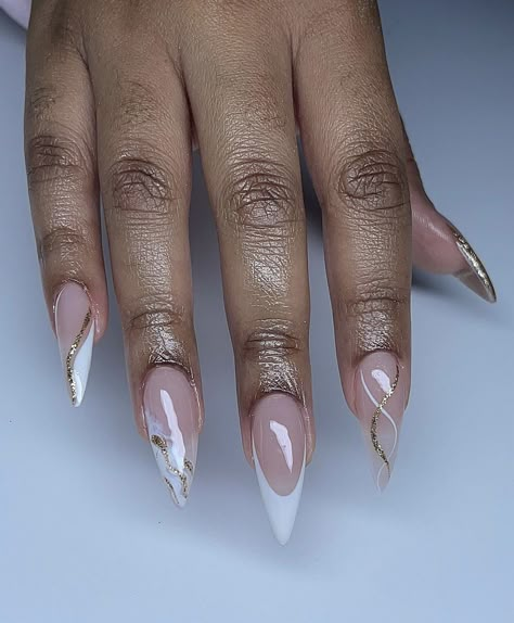 Acrylic Nails Almond Shape, Stilleto Nails Designs, Acrylic Toe Nails, Nails Now, Girly Acrylic Nails, Work Nails, Glow Nails, Creative Nail Designs, Classy Acrylic Nails