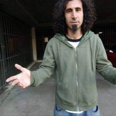 Goofy Serj Tankian, Serj Tankian Silly, Serj Tankian Long Hair, Serj Tankian Pfp, Serj Tankian 90s, System Of A Down Logo, Serj Tankian, Silly Bands, System Of A Down