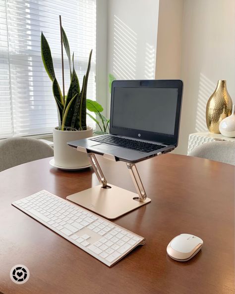 Tap in for links! New clean modern aesthetic office set up. Work from home office Laptop stand Wireless keyboard Wireless mouse Dining room table Snake plant Gift ideas Gift guide Tech Follow my shop @For_the_love_of_gold on the @shop.LTK app to shop this post @shop.ltk https://liketk.it/3XacC Plant Gift Ideas, Wfh Desk, Aesthetic Office, Work From Home Office, New Desk, Clean Desk, Wireless Keyboard, Office Set, Bluetooth Keyboard