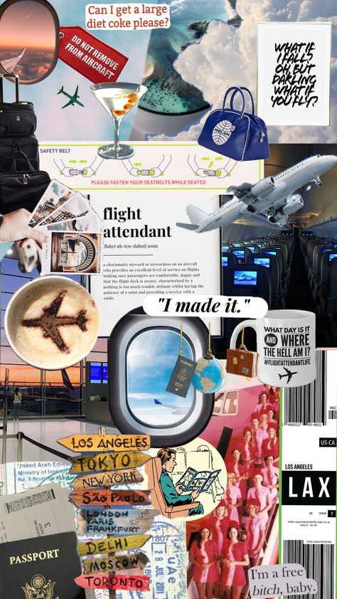 Flight Attendant Collage, Cabin Crew Vision Board, Flight Attendant Vision Board, Future Flight Attendant Wallpaper, Flight Attendant Aesthetic Wallpaper, Cabin Crew Wallpaper, Future Flight Attendant Aesthetic, Cabin Crew Aesthetic, Flight Attendant Life Pictures