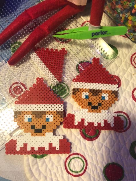 Elf On The Shelf Perler Beads, Melty Beads, Perler Beads, Elf On The Shelf, Last Night, Elf, Beads, Pattern