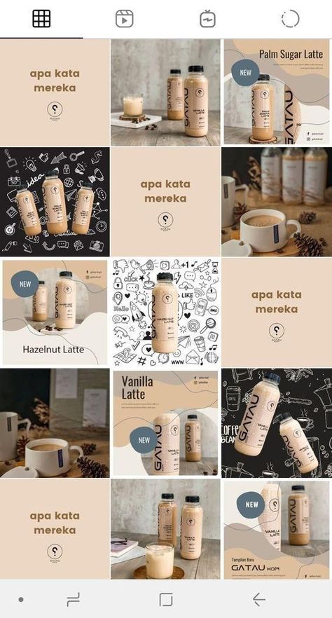 Ig Feed Ideas Layout Business Food, Coffee Brand Social Media, Coffee Shop Instagram Feed, Coffee Social Media Design, Food Instagram Feed, Cafe Social Media, Coffee Social Media, Inmobiliaria Ideas, Instagram Design Layout