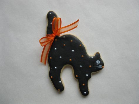 Black Cat Cookies, Halloween Sugar Cookies Decorated, Horse Christmas Ornament, Reindeer Lights, Halloween Cookies Decorated, Halloween Sugar Cookies, Etsy Halloween, Cat Cookies, Iced Sugar Cookies