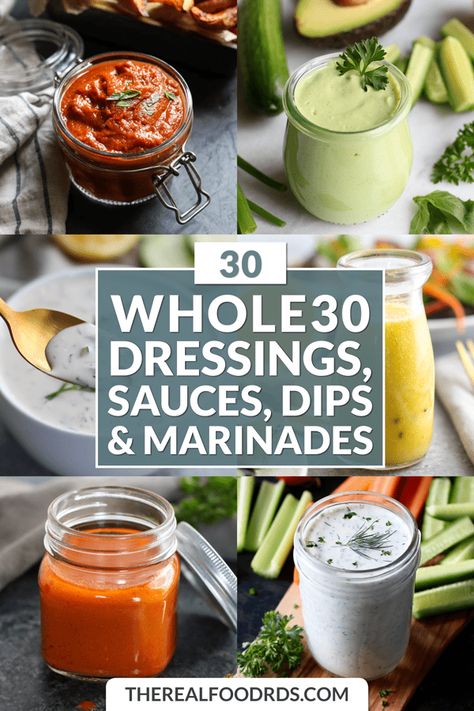 Whole 30 Sauces, Whole30 Salad Dressing, Sauces And Dressings, Dairy Free Sauces, Paleo Sauces, Whole 30 Meal Plan, Whole30 Dinners, Whole 30 Diet, Recipe 30